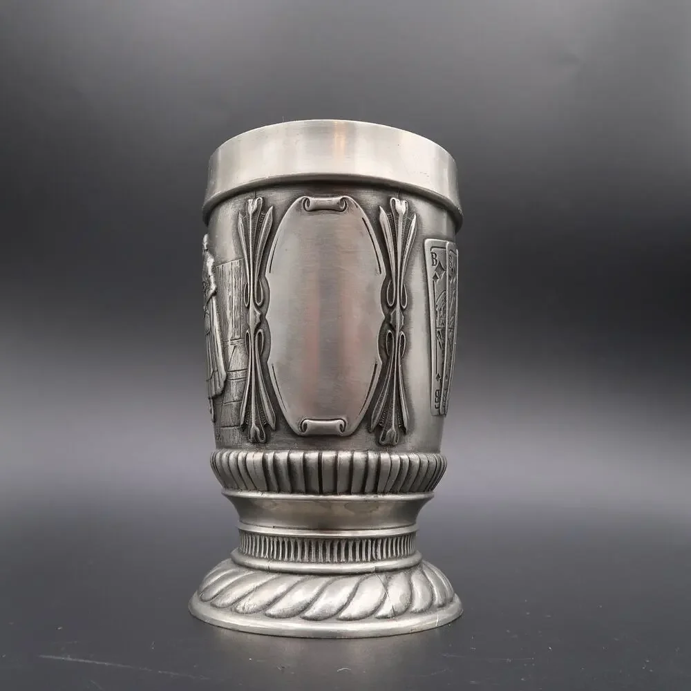 Frieling Zinn Embossed Pewter Goblet Cup 5